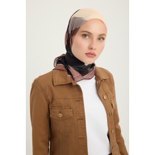Schaless Renklerin Lalesi - Kiremit - Efilia Desenli Eşarp - 90X90 cm