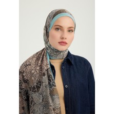 Schaless Sessiz Mevsimler - Mavi - Efilia Desenli Şal - 70X190 cm