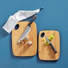 Storemax 2'li Bambu Kesme Tahtası Dikdörtgen Özel Tasarım, Bambu Kesme Tahtası - Büyük 33X24X1CM Küçük 28X20X1CM