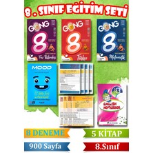 Harika Kitap Yayınları 8. Sınıf Lgs Eğitim Seti - 5 Kitap + 8 Deneme - 900 Sayfa - Matematik Türkçe Fen Ingilizce - Tüm Dersler