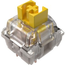 Storemax Mekanik Anahtarlar Paketi — Sarı Dokunmatik Anahtar (3. Nesil, LED Lensli Şeffaf Anahtar Muhafazası, 100 Milyona Kadar Tuş Vuruşu, Çok Amaçlı 3 Pimli Konektörler)