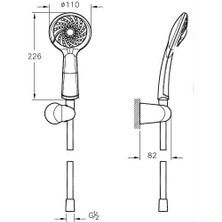 Storemax Samba A45679STA 3f El Duşu Takımı, Krom