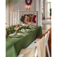 Storemax Kristal | 6'lı Yılbaşı Temalı Peçete 38 x 38 cm (Haki Yeşili)