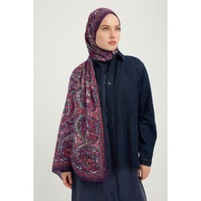 Schaless Ebedi Saraylar - Fuşya - Vierra Desenli Viskon Şal - 70X190 cm