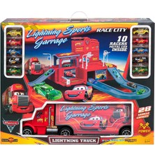 Brother Toys Oyuncak Devasa Boy Şimşek Mcqueen Otopark Garaj Seti 10 Adet Metal Araba Tır