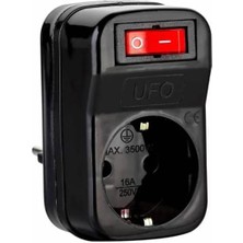 Storemax Tekli Akım Korumalı Anahtarlı Priz 16A 250V, Max 3500W Aşırı Yük Koruması (Siyah)