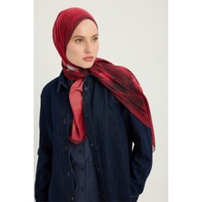 Schaless Zamansız Hayal - Kırmızı - Efilia Desenli Şal - 70X190 cm