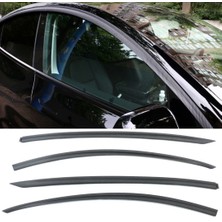 Ramm Tesla Model Y Cam Rüzgarlığı - Karbon Kaplama - 4 Adet Set - Mat Siyah