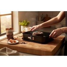 Kaufmann Dikdörtgen Kelepçeli Kek Kalıbı 35X24 cm Düz Taban