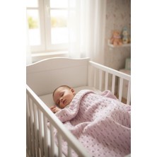 Soft and Baby Pembe Saç Örgüsü Triko Battaniye