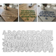 Tahtakale Toptancı Epoksi Küçük Türkçe Harfler ve Rakamlar Kalıbı 3 cm