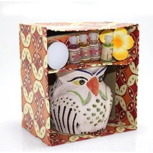 SiHako Seramik Baykuş'lu Buhurdanlık Seti No:02