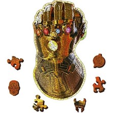 Storemax 20174 500+5 Parça Ahşap El Sanatları Düzensiz Şekiller 70 Figür Yetişkinler ve 12+ Yaşındaki Çocuklar Için Premium Yapboz Ahşap Kontur Yapbozu: Sonsuzluk Eldiveni, Yenilmezler, Düz