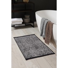 Cotto Home Rothi Pamuklu Kaymaz Taban Gri Banyo Paspası 60X100 Yıkanabilir Modern Şönil