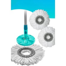 Gampus 360 Derece Temizlik Seti Yedek Bez 360° Döner Mop Bezi 1 Adet Yedek Bez (Sapsız)