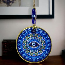 Nexgen Yaldızlı Nazar Boncuklu Mavi Pembe Renkli Duvar Süsü MCHD-RSETT34