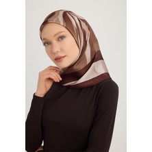 Schaless Göksel Gelgit - Bordo - Aurora Desenli Janjan Eşarp - 90X90 cm