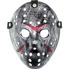 SiHako Jason Maskesi Hannibal Maskesi Metal Gümüş Renk 20X25 cm