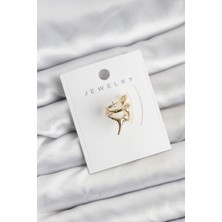 Clariss Gold Renk Pirinç Diken Model Kıkırdak Earcuff Küpe