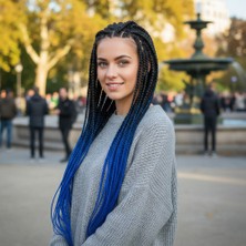 Sb Shopping Afrika Örgüsü ve Rasta Için Sentetik Ombreli Saç / Siyah / Koyu Ombreli