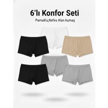 Woan Bayan Boxer 6’lı Set Pamuklu, Nefes Alan ve Yumuşak Dokulu Iç Giyim