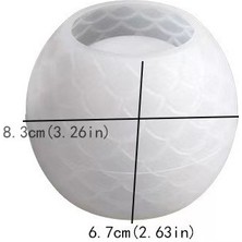 Hobiflex Silikon Kalıp Taş Tozu Parafin Ithal Pullu Küçük Yuvarlak Mumluk Kalıbı Epoksi HB7521-0165