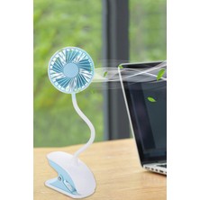 Gampus Kıskaçlı Masa Fanı Şarj Edilebilir Ofis Kamp Masa Fanı Taşınabilir Mandallı Işıklı Çerçeve