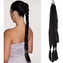 Sb Shopping Üçlü Örgü Tokalı At Kuyruğu / Koyu Kestane