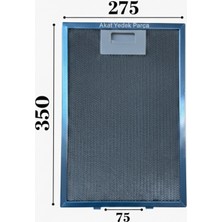 Akat En 275MM Boy 350MM Arka Tırnak Arası 75MM Aspratör Filtresi