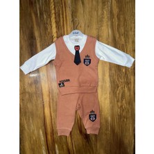 Sb Shopping 6-24 Aylık Kravatlı Üçlü Takım Kahve