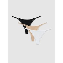 Lc Waikiki Yeni Sezon Dantel Detaylı Tanga Külot 3'lü