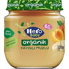 Hero Baby Organik Kayısılı Muzlu Kavanoz Maması 120 G