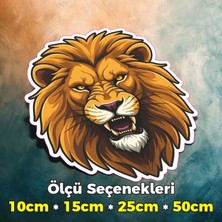 Sb Store Aslan Temalı Oto Araç Motosiklet Kask Notebook Duvar Sticker Etiket Model 28