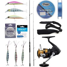 Yek Outdoor Spin Olta Seti Okuma Wave Up Spin 270CM 10-40GR 2 Parça Olta Kamışı&shimano Makina Fx 2500 Fc