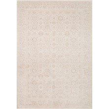 Eko Halı Mahal Mood 02 Beige Cream  Viskon ile Üretilen Modern Vintage Desenli Sık Dokuma Makine Halısı Yeni Ürün