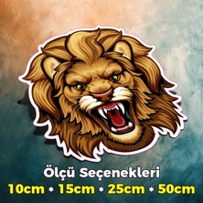 Sb Store Aslan Temalı Oto Araç Motosiklet Kask Notebook Duvar Sticker Etiket Model 29