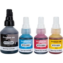 YB Brother BTD100 Cmyk 4 Renk Mürekkep Seti Muadil