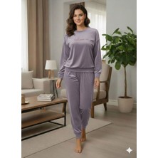 Miss Mavera Baskılı Kadife Pijama Takımı
