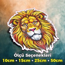 Sb Store Aslan Temalı Oto Araç Motosiklet Kask Notebook Duvar Sticker Etiket Model 24