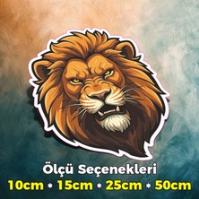 Sb Store Aslan Temalı Oto Araç Motosiklet Kask Notebook Duvar Sticker Etiket Model 22