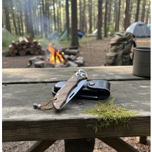 Bıçak Market El Yapımı N690 3 Hilal Kurt Işlemeli Kamp Çakısı Yeni