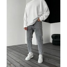 Oray Store Asit Gri Boyfriend Pantolon