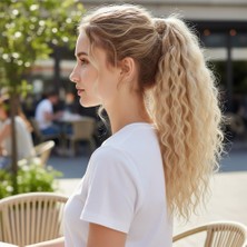 Sb Shopping Lastik Tokalı At Kuyruğu Kabarık Afro Dalgalı / Balköpüğü Platin Röfle