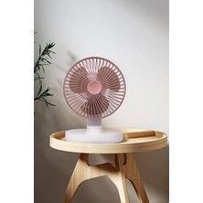 Gampus USB Şarjlı Otomatik Dönebilen Masaüstü Vantilatör 4000MAH Şarj Edilebilir Hava Soğutucu 4 Kademe Hız