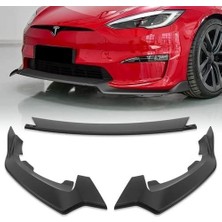 Ramm Tesla Model Y Ön Tampon Alt Spoyler - Mat Siyah - 3 Parça Set