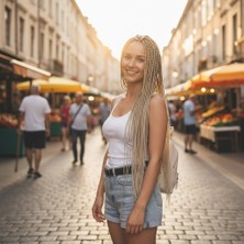 Sb Shopping Afrika Örgüsü ve Rasta Için Sentetik Saç / Platin