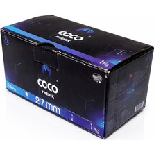 Coco Phenix Coco Phenıx %100 Doğal Hindistan Cevizi Kabuğu Nargile Kömürü 27 mm – 1 kg (54 Küp)