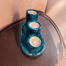 Celestia 3 Lü Tealight Dekoratif Tepsili Mumluk
