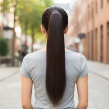 Sb Shopping Tokalı Düz At Kuyruğu / Koyu Kahve