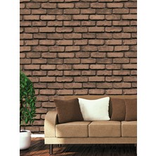 Golden DUVAR KAĞIDI - BORDÜR 3D Eskitme Tuğla Görünümlü 5.2m² Silinebilir Nonwoven Dekoratif Duvar Kağıdı